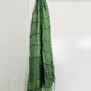 Green Striped scarf